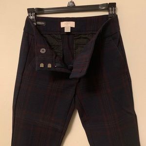 COPY - Loft Outlet modern skinny ankle plaid stripe pants